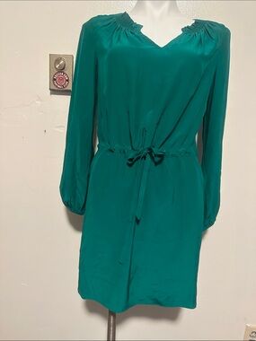 Alice & Trixie Teal Long-Sleeve Tie-Waist Dress